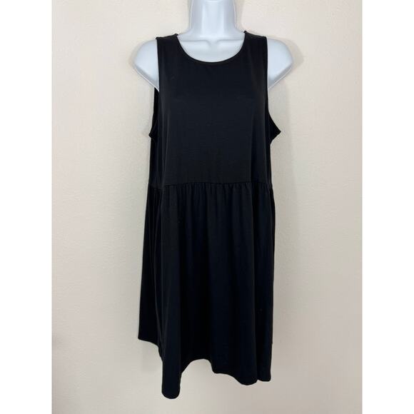Old Navy Black Sleeveless Babydoll Dress Size L - Picture 1 of 3